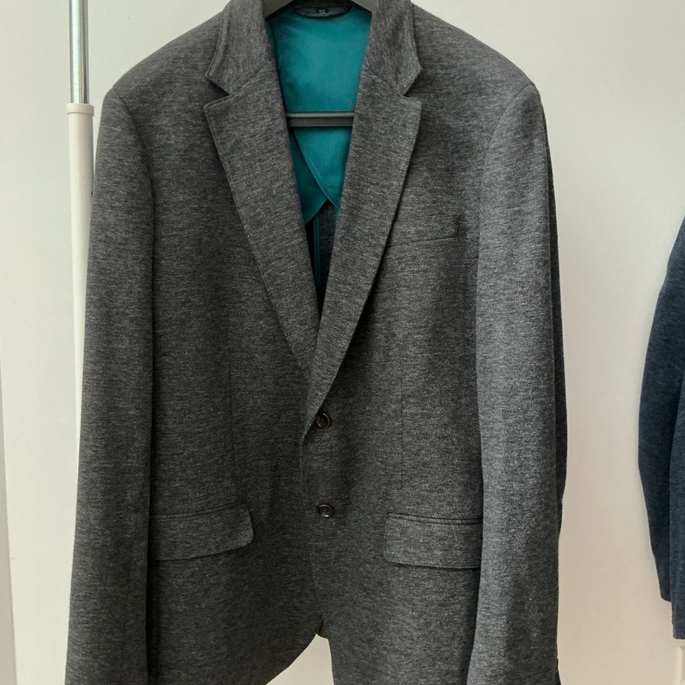 Bonobos Charcoal GREY Blazer with Burgundy Accent